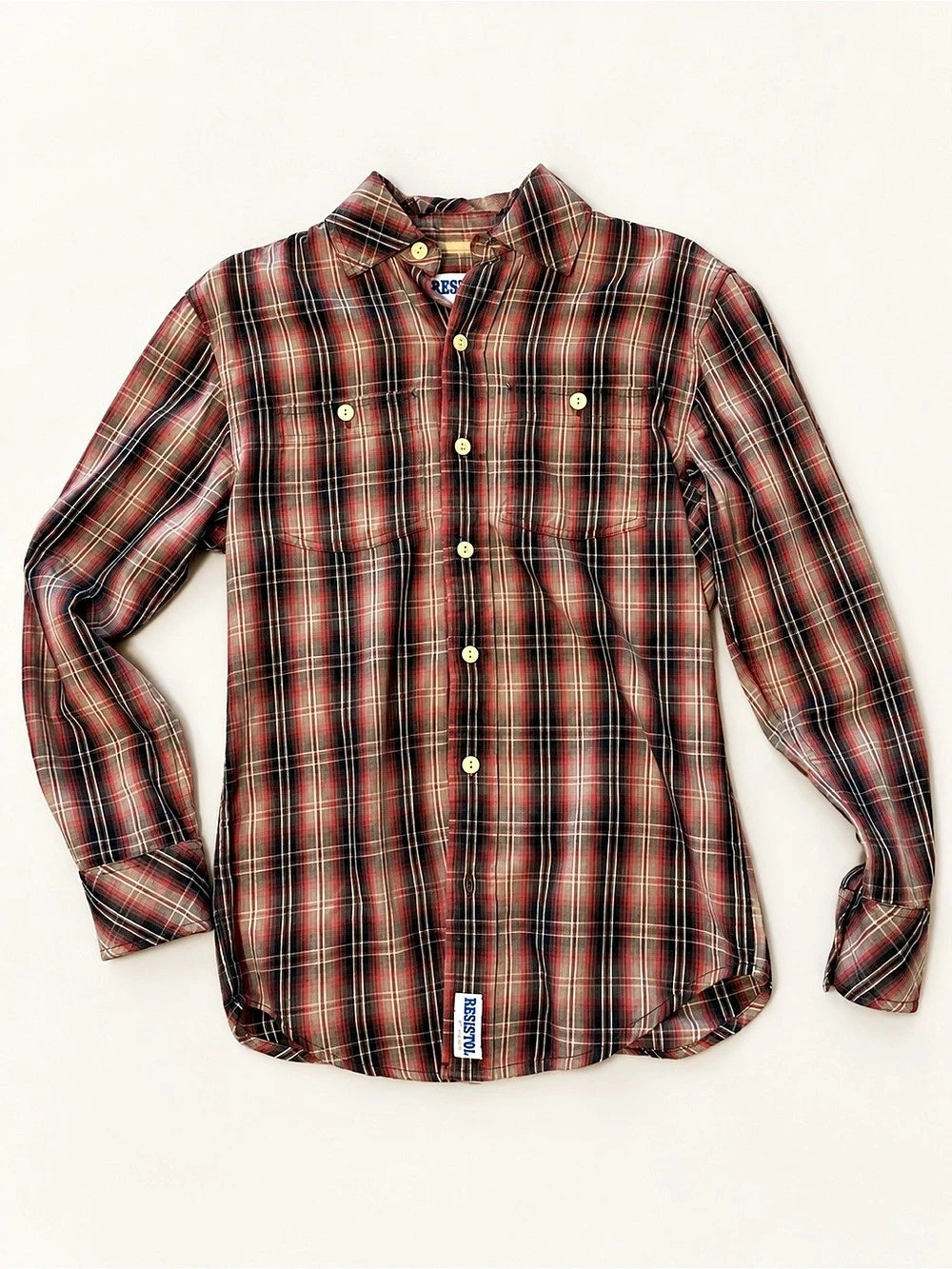 Resistol Outdoors Plaid Cotton Shirt Size Small Like New